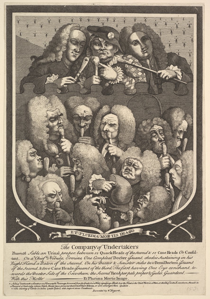 A Companhia dos Undertakers, após 1736. de William Hogarth