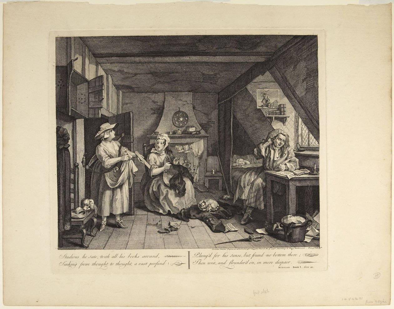 O poeta aflito de William Hogarth