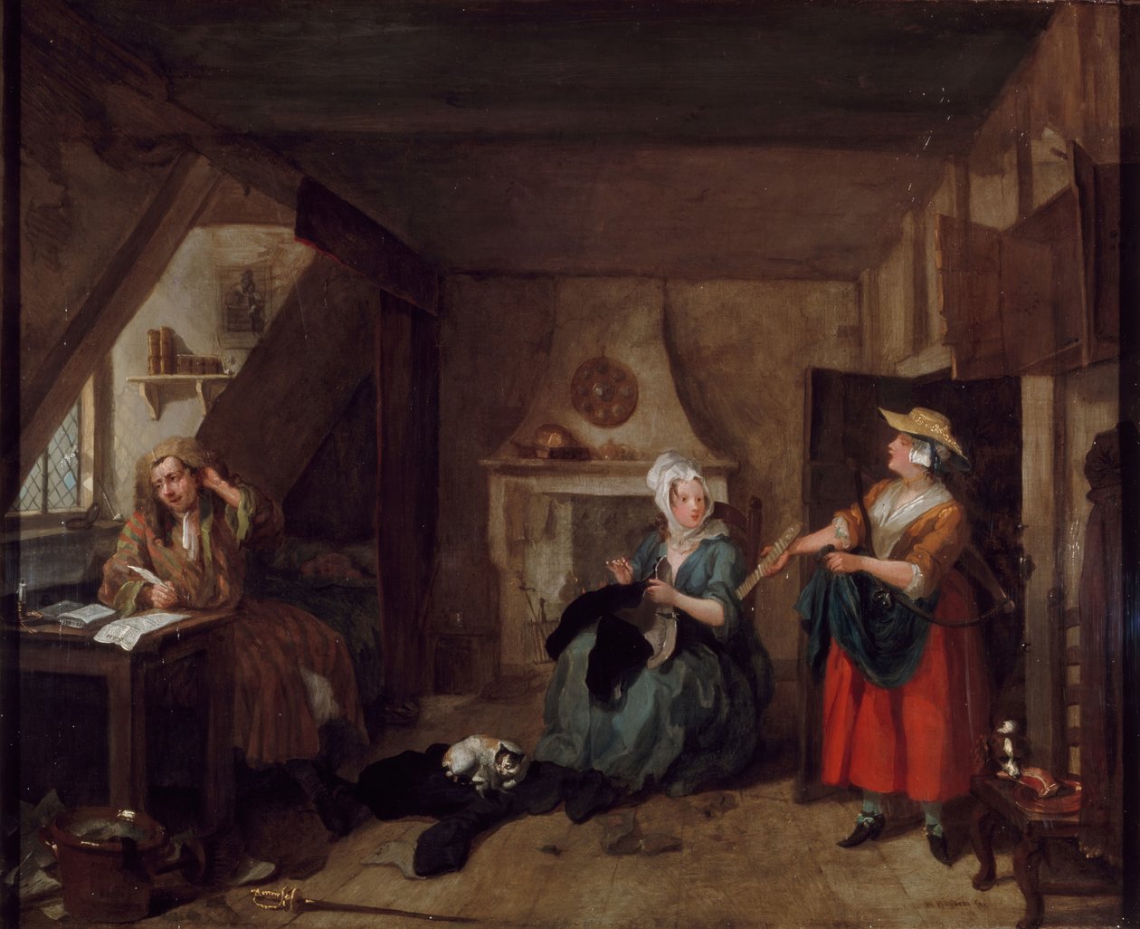 The Distressed Poet, 1733-1735. de William Hogarth