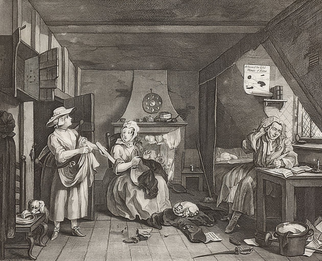 O poeta angustiado. 1736-40 de William Hogarth
