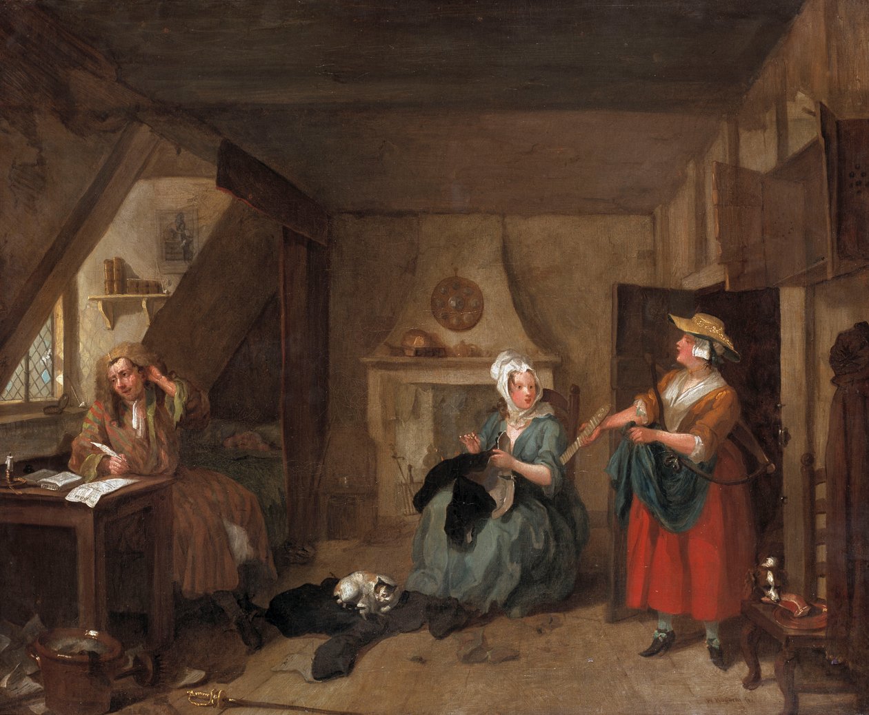 O poeta angustiado, c.1736 de William Hogarth