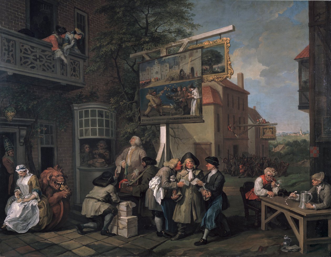 A Eleição II: Aposta por Votos, 1754-55 de William Hogarth