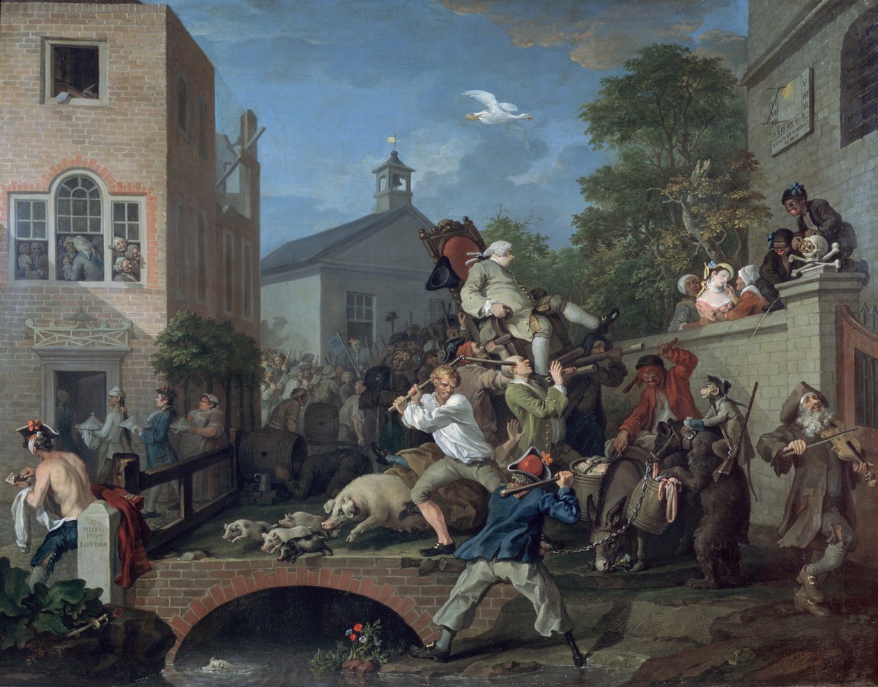 A Eleição IV Presidindo o Membro, 1754-55 de William Hogarth
