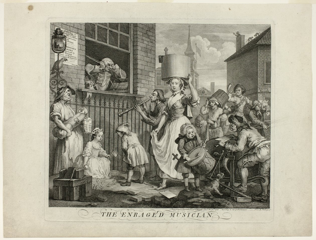 O Músico Enfurecido de William Hogarth