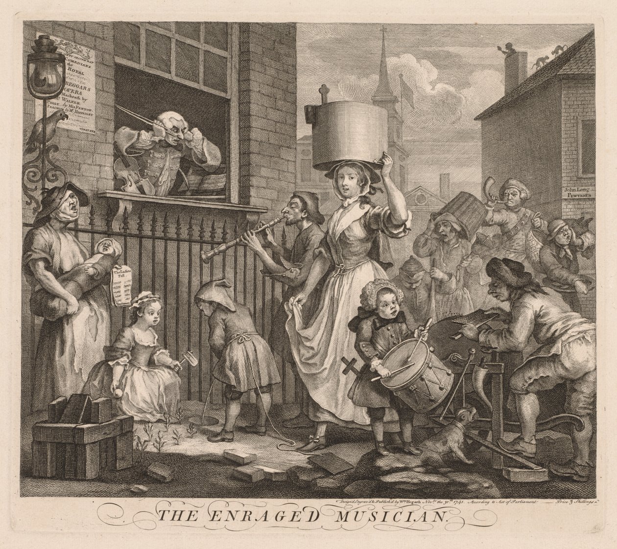 O Músico Enfurecido de William Hogarth
