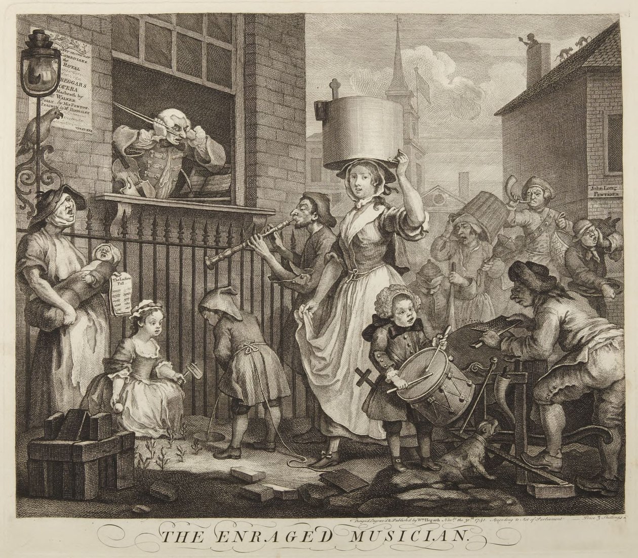 O músico enfurecido de William Hogarth