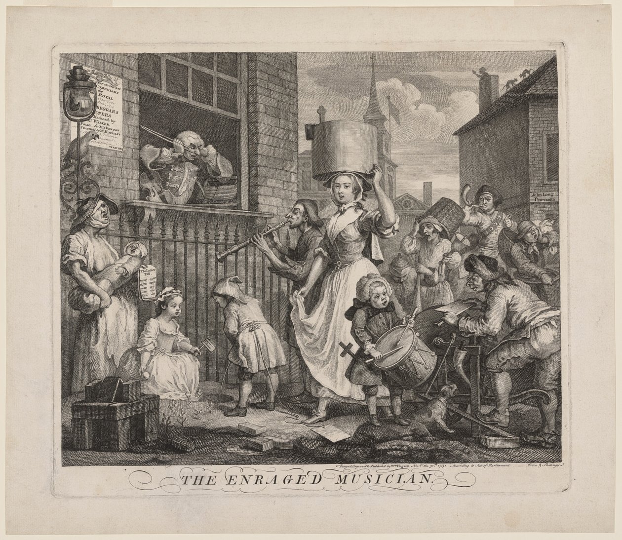 O músico enfurecido de William Hogarth