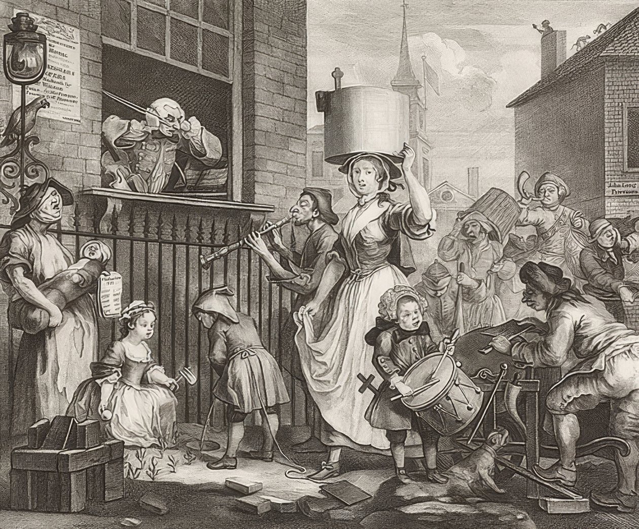 O músico enfurecido. 1741 de William Hogarth