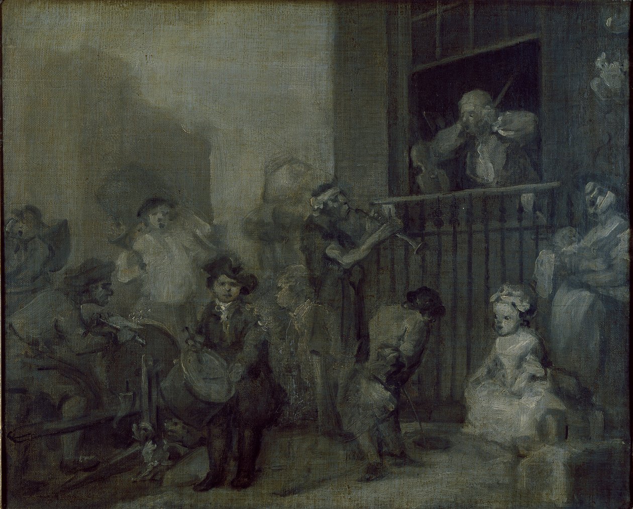 O músico enfurecido, c1741 de William Hogarth