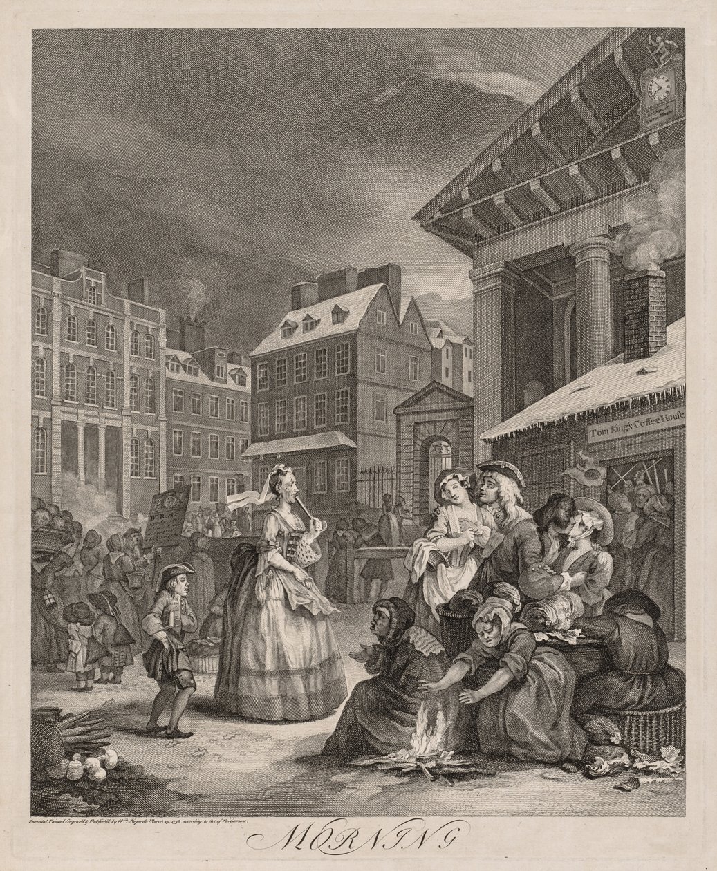 As quatro horas do dia, 1738. de William Hogarth