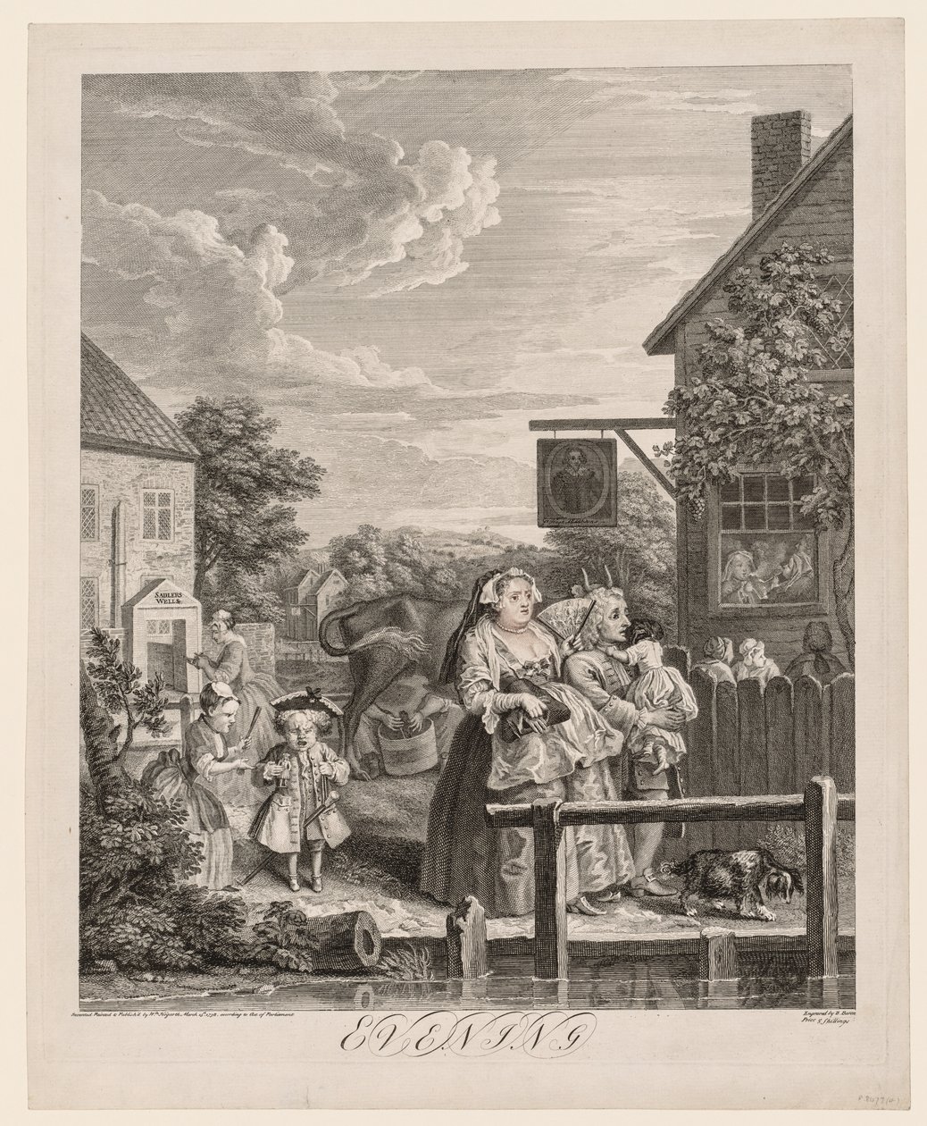 As Quatro Horas do Dia: Noite de William Hogarth