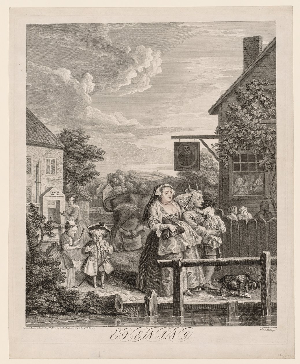 As quatro horas do dia: noite, 1738. de William Hogarth