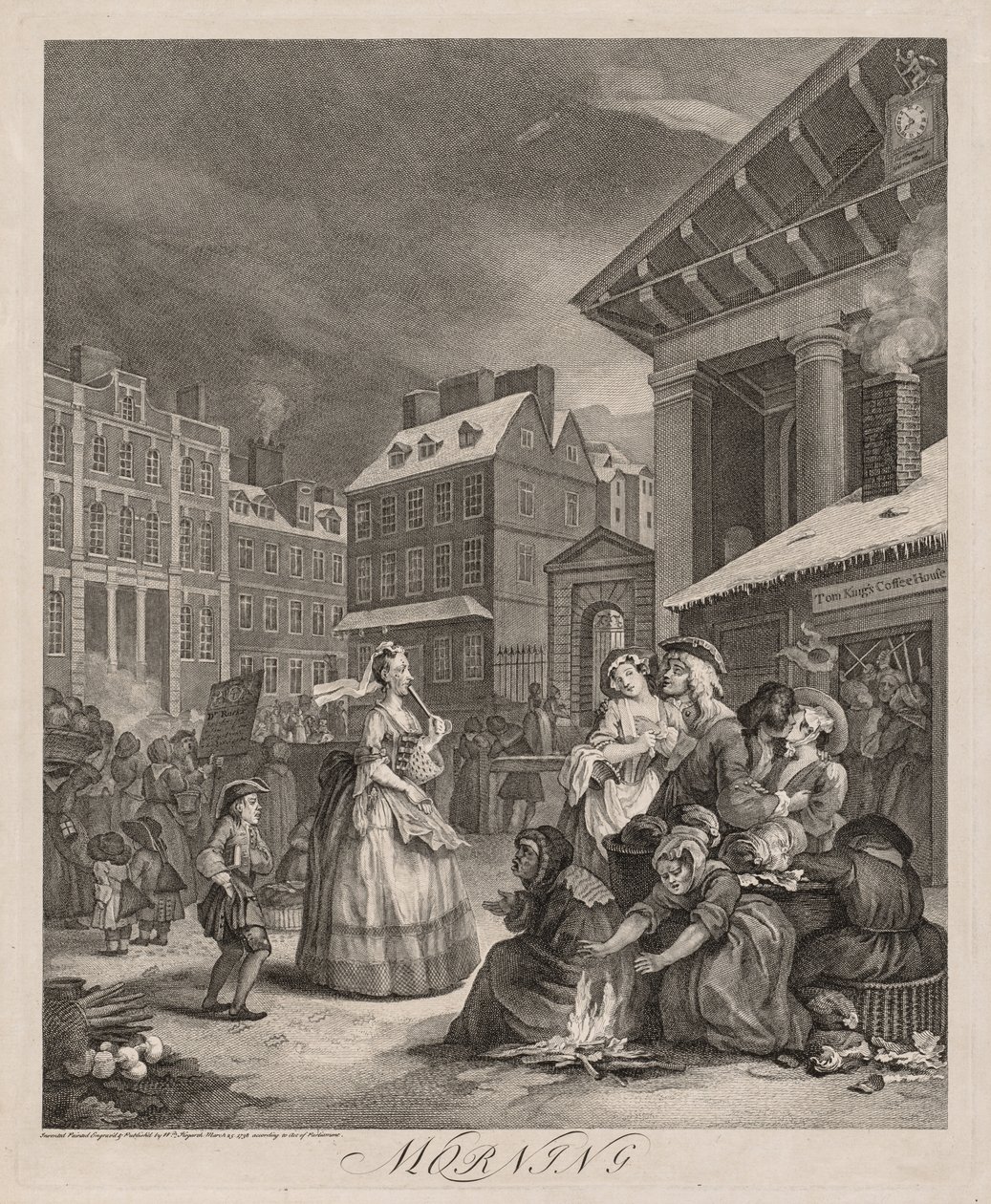 As Quatro Horas do Dia: Manhã de William Hogarth