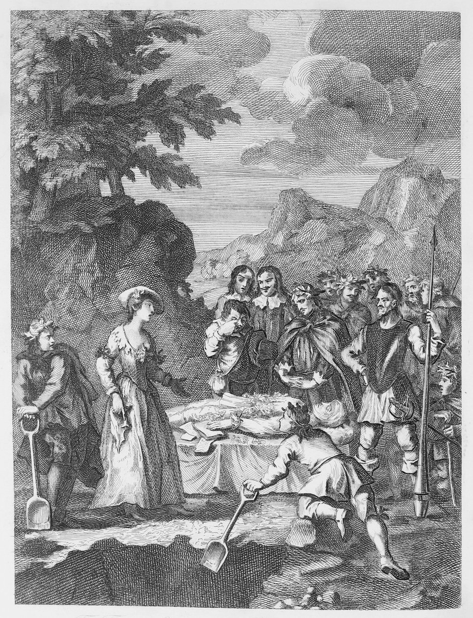 O funeral de Chrystom e Marcella se reivindicando de William Hogarth