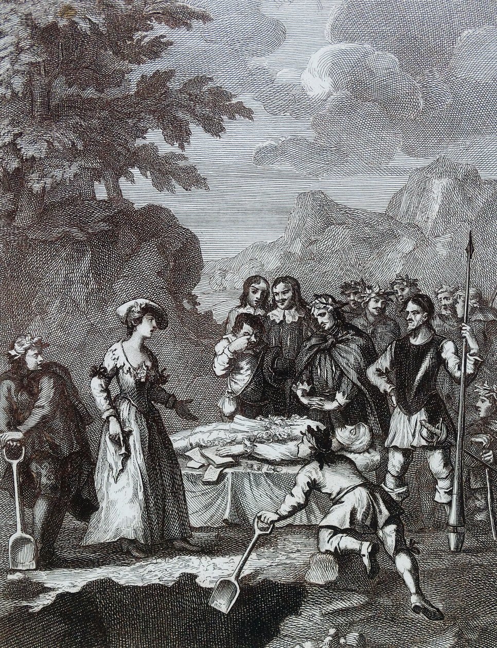 O Funeral de Chyrstom & Marcella vindicando a si mesma" de William Hogarth de William Hogarth