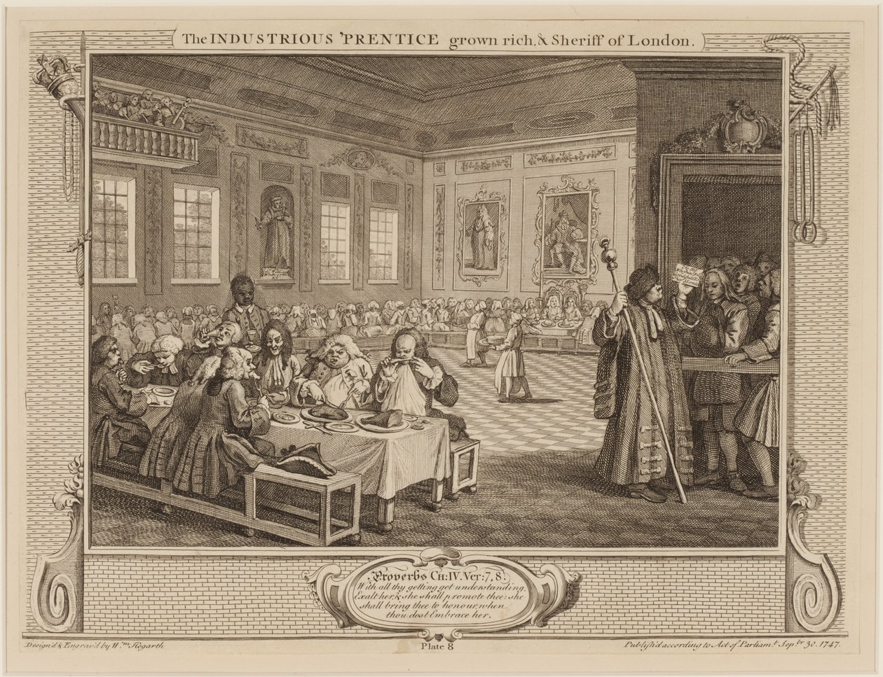The Industrious &39;Prentice Grown Rich e Sheriff de Londres de William Hogarth