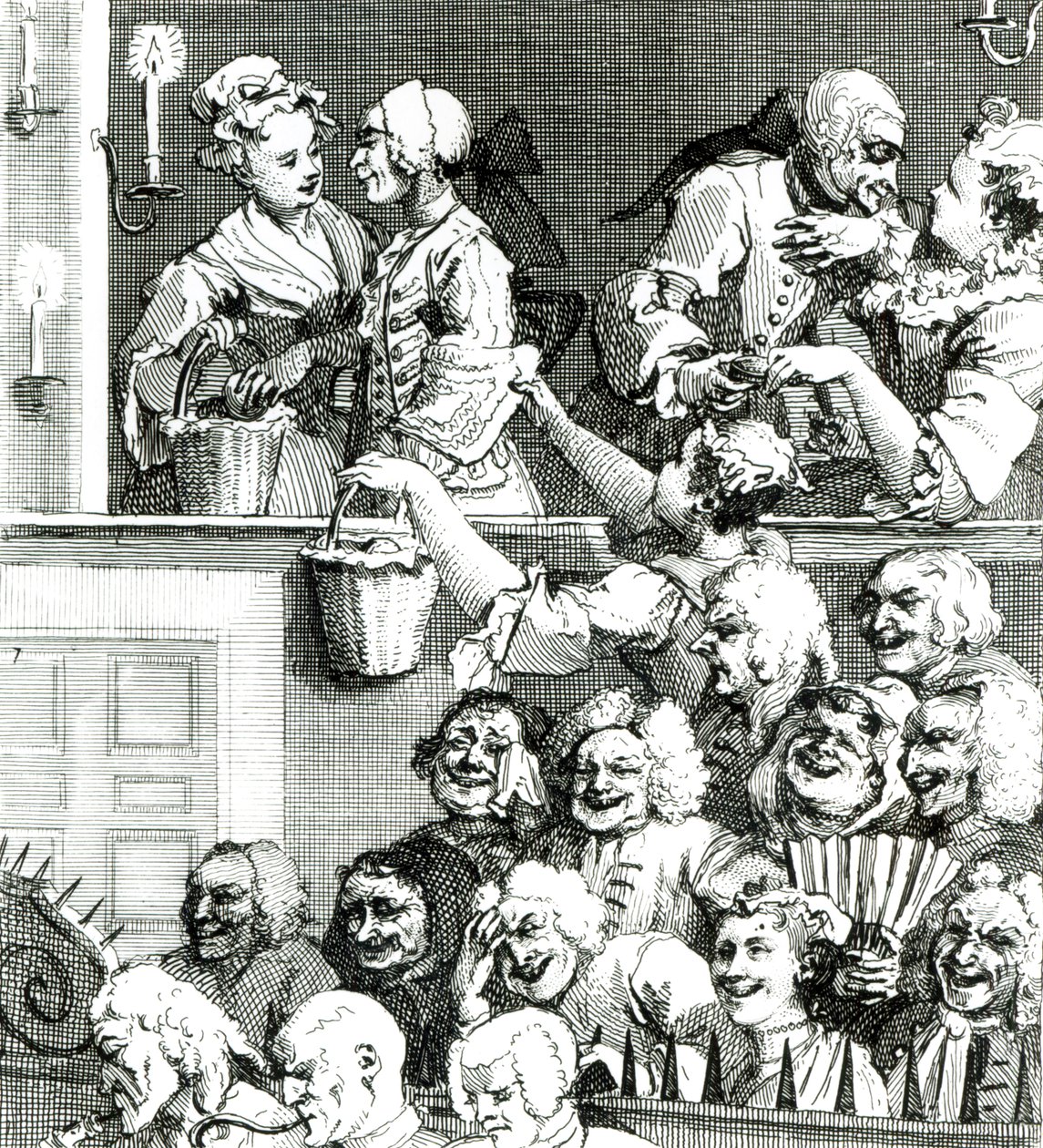 A platéia rindo, 1733 de William Hogarth