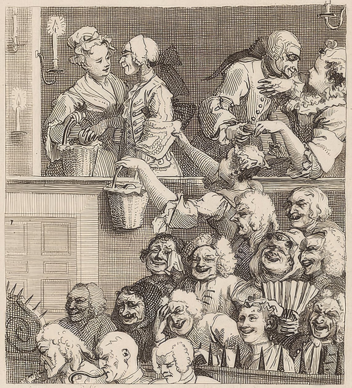A platéia rindo. 1733 de William Hogarth
