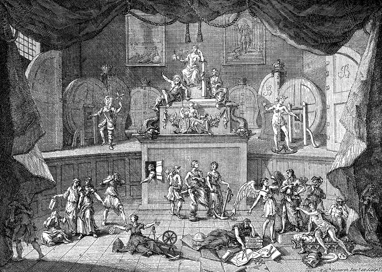 A loteria, 1721. de William Hogarth