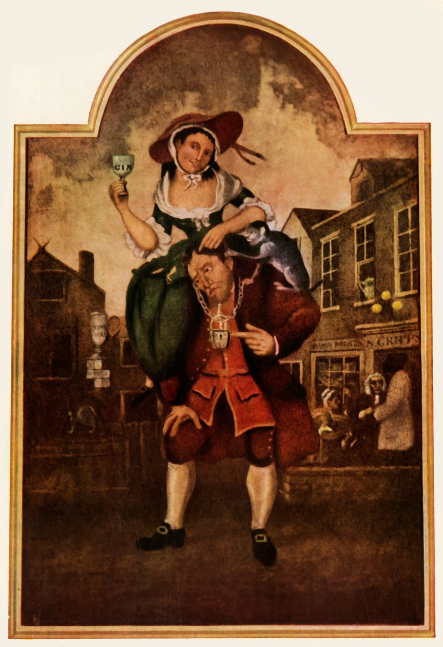 "O Homem com a Carga do Mal", século XVIII, 1943.   de William Hogarth