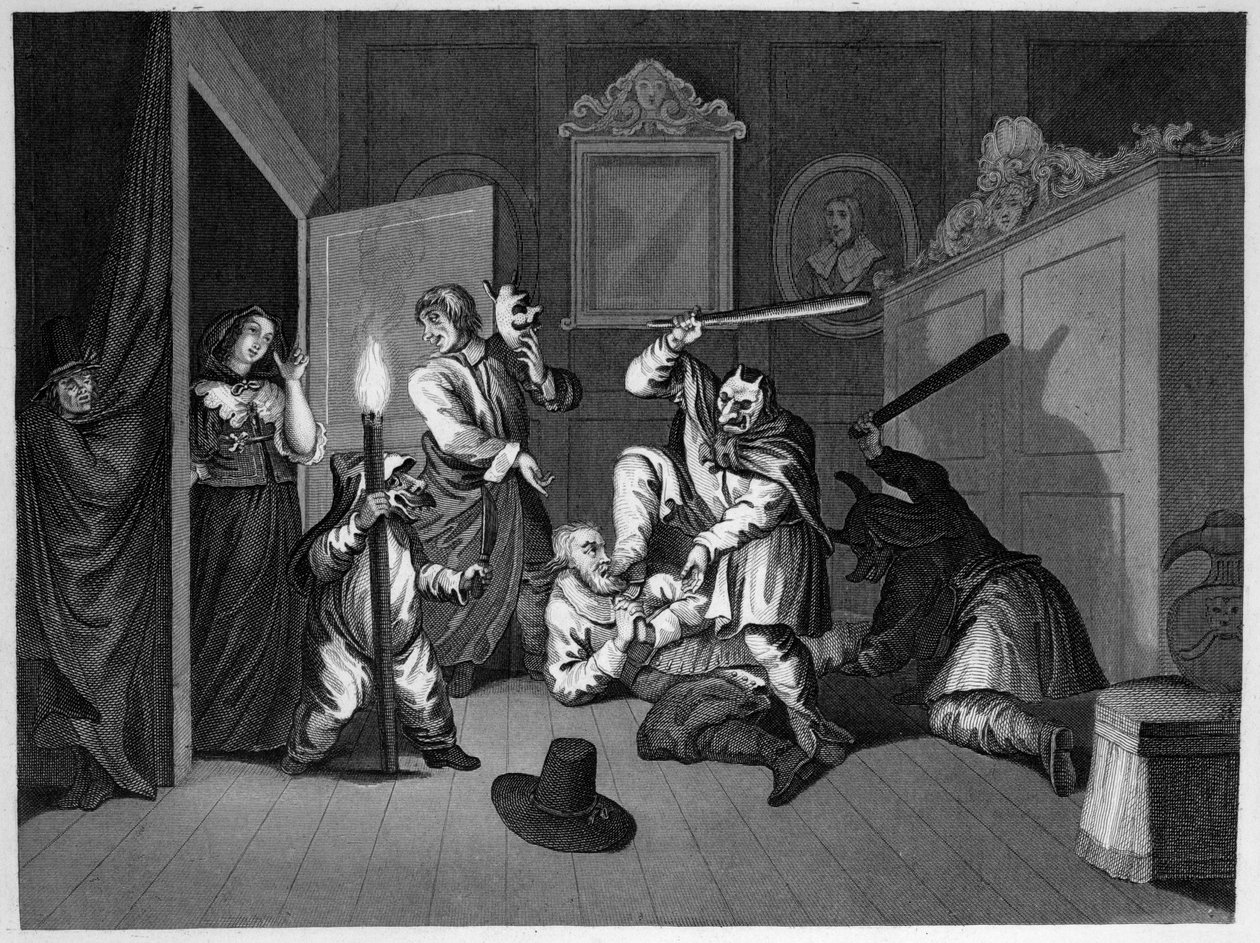 A aventura do mascarada de William Hogarth