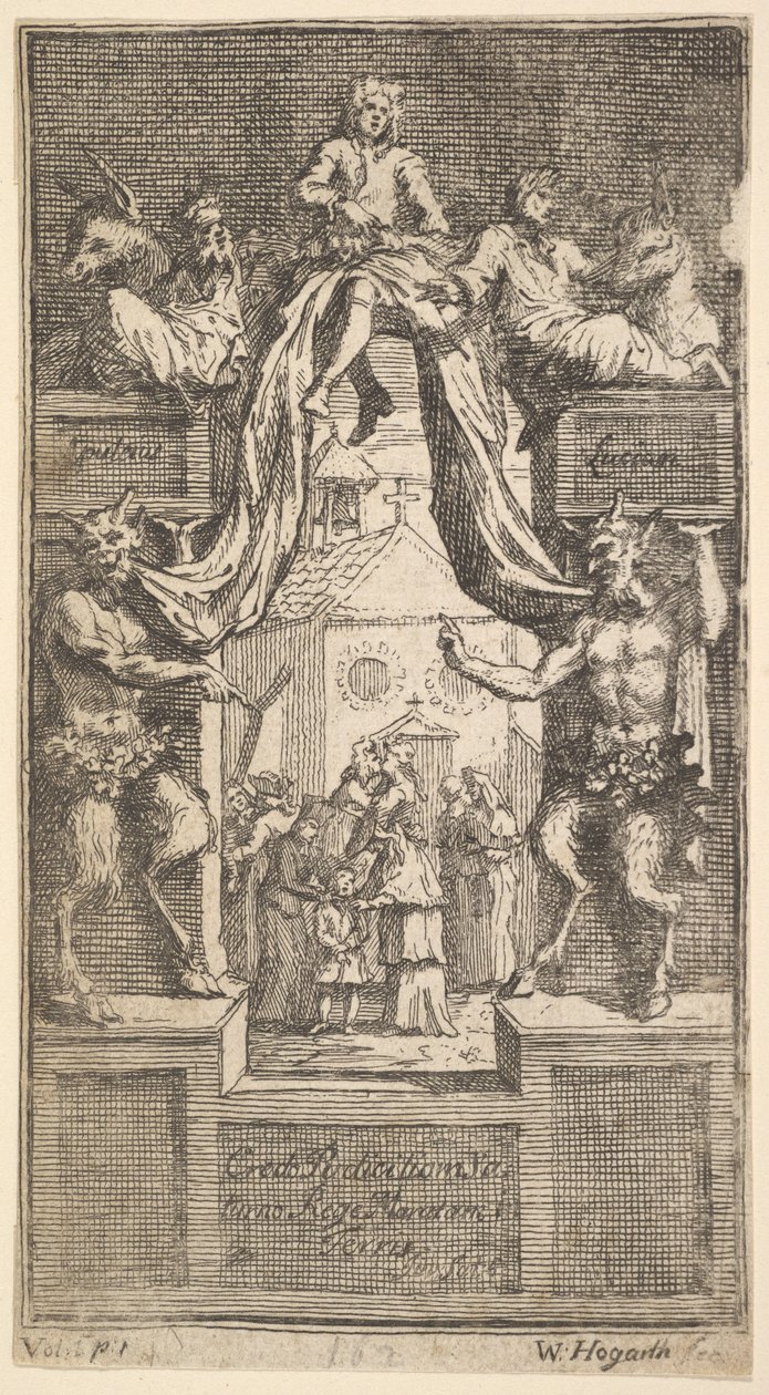 The New Metamorphosis: Frontispiece, Vol.1, 1724. de William Hogarth