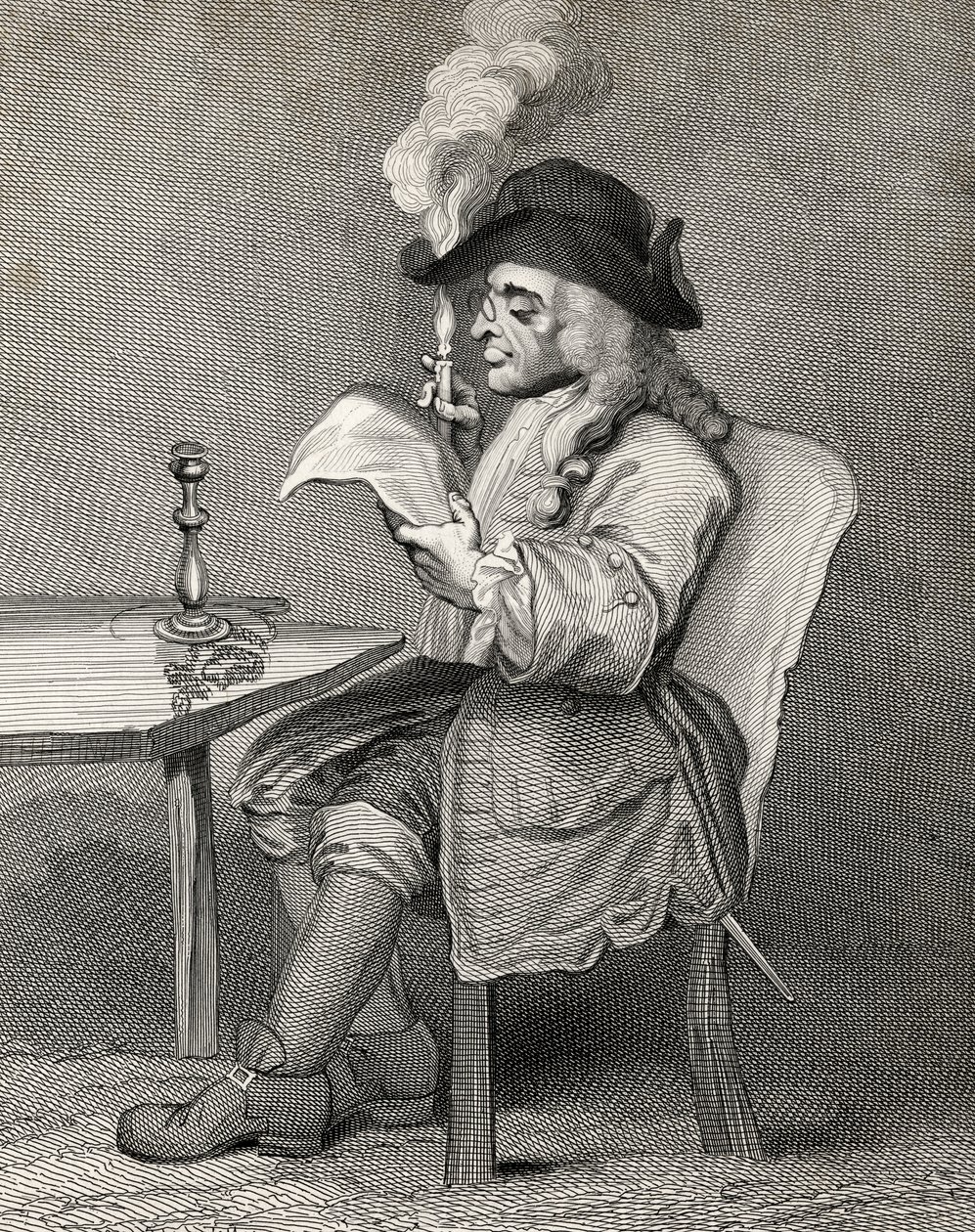 O político, de "As obras de William Hogarth", publicado em 1833 de William Hogarth