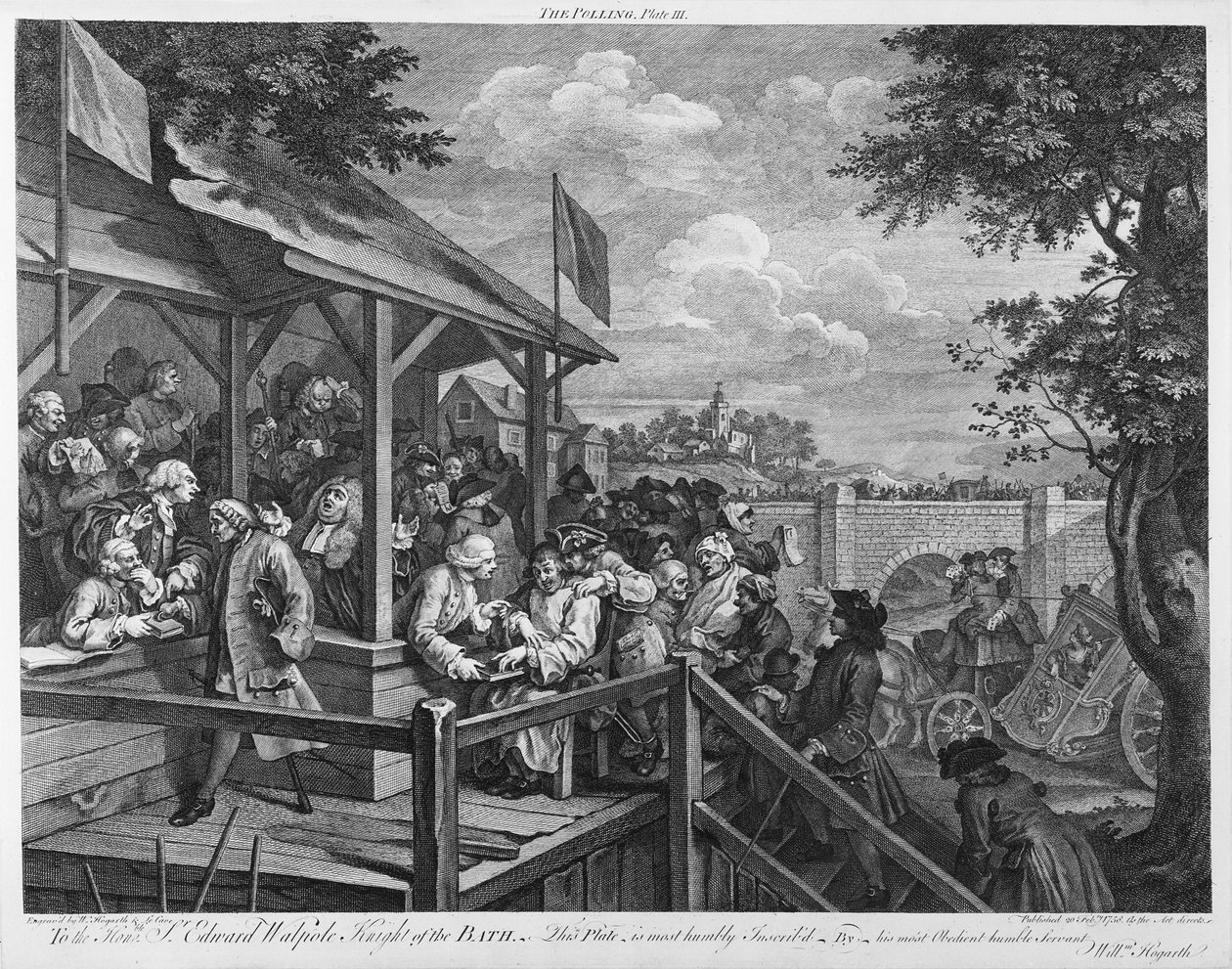 A votação, 1758 de William Hogarth