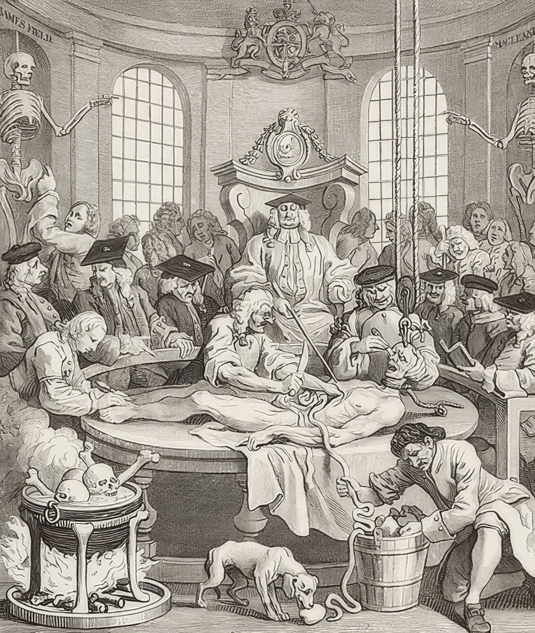 A recompensa da crueldade. De: Os quatro estágios da crueldade - Os quatro estágios da crueldade. 1751 de William Hogarth