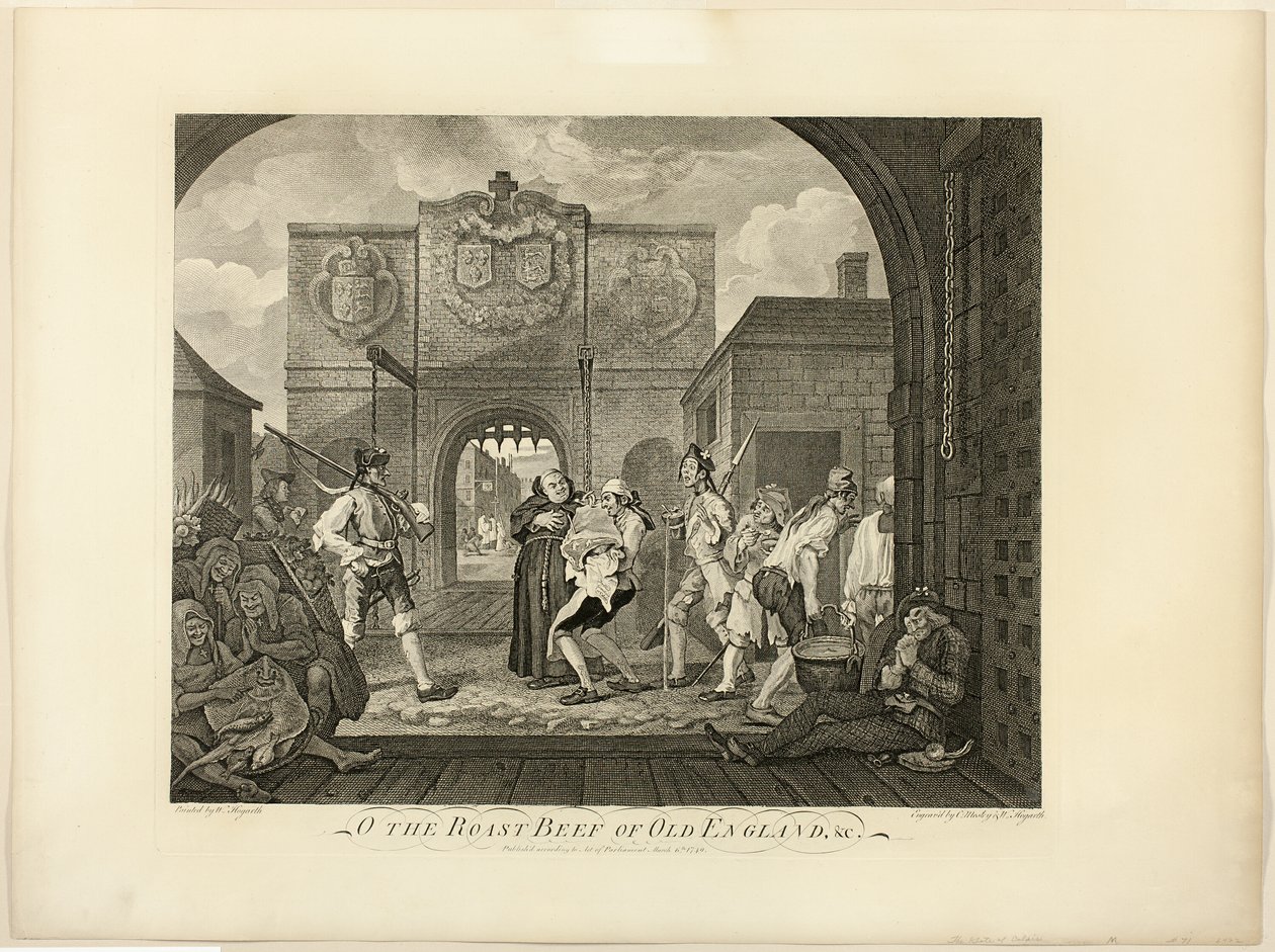 A carne assada da velha Inglaterra de William Hogarth