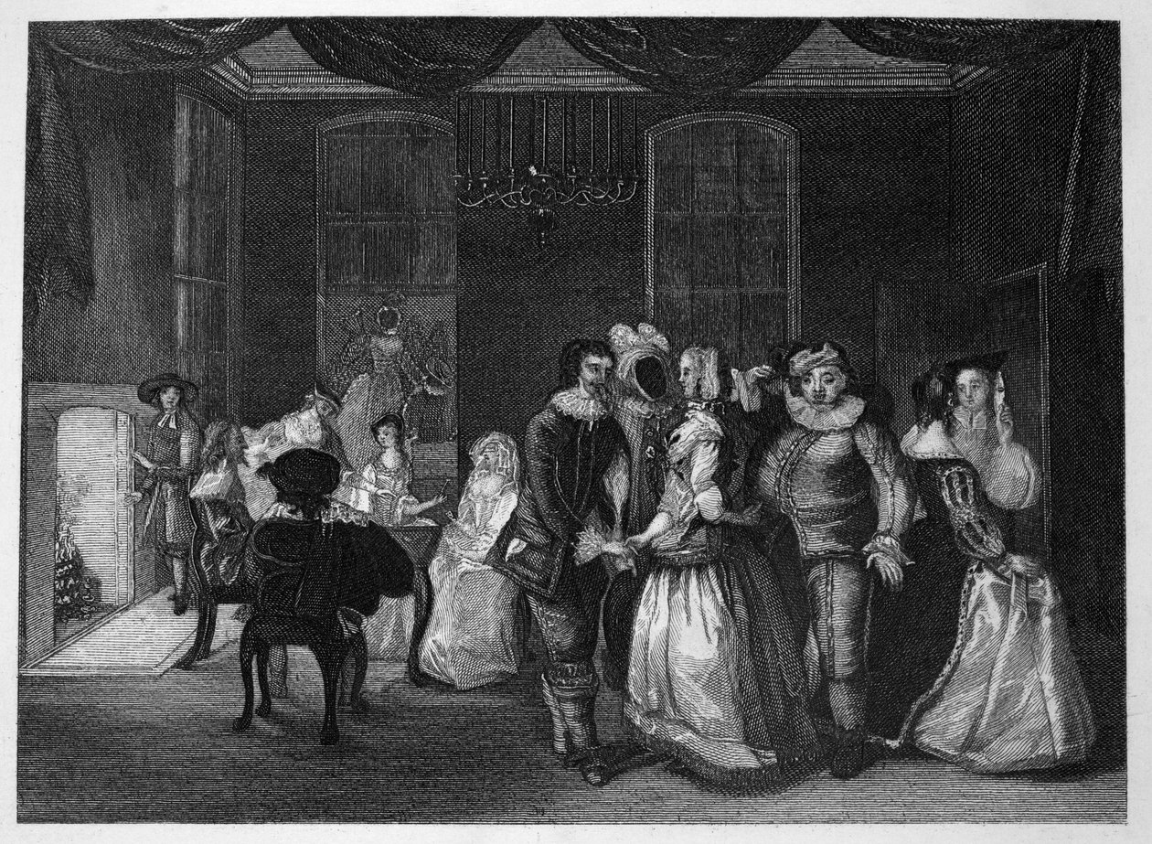 O Royal Masquerade na Somerset House de William Hogarth