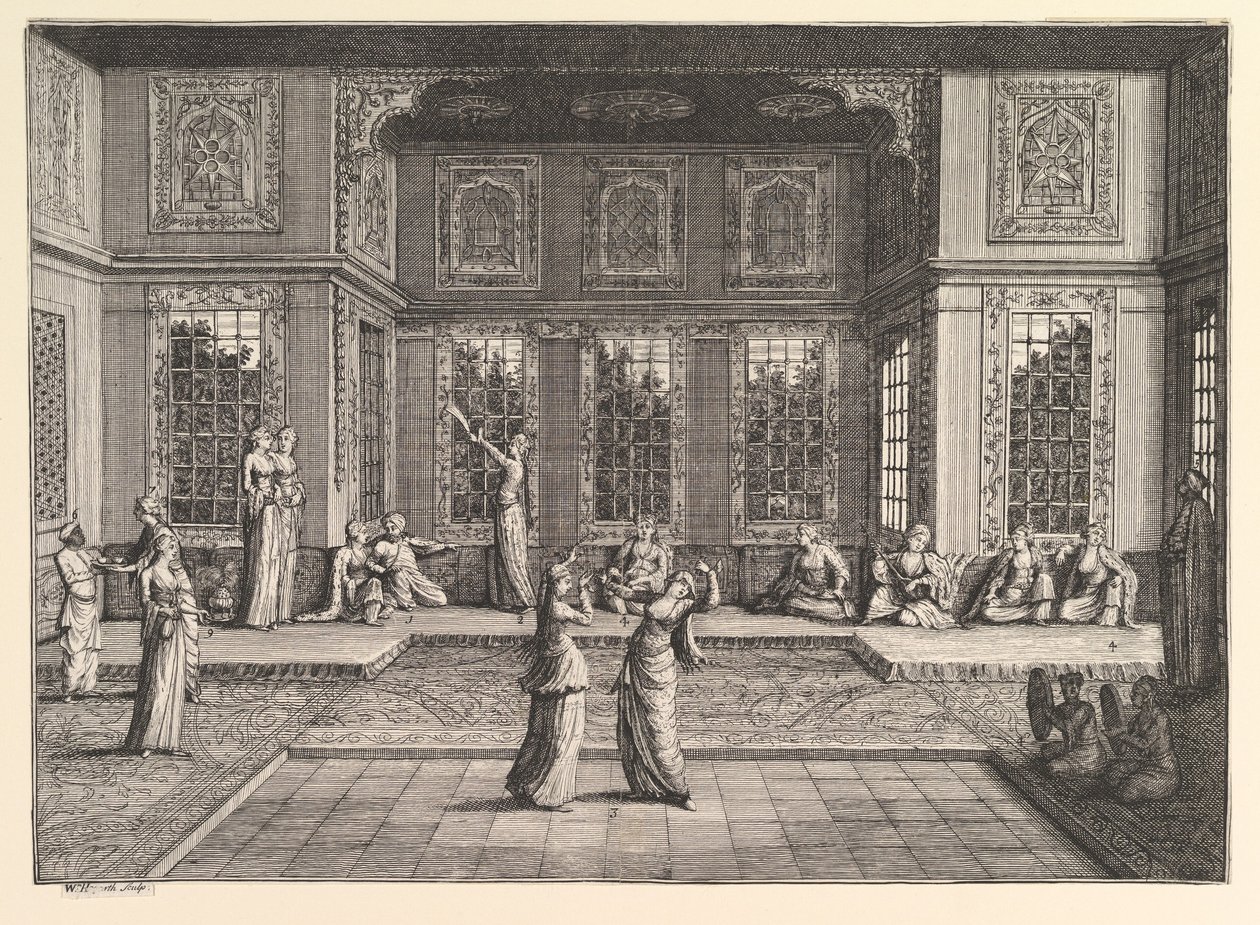 O Seraglio Aubry de La Mottrayes Viaja por toda a Europa, Ásia e parte de ..., 1723-24. de William Hogarth