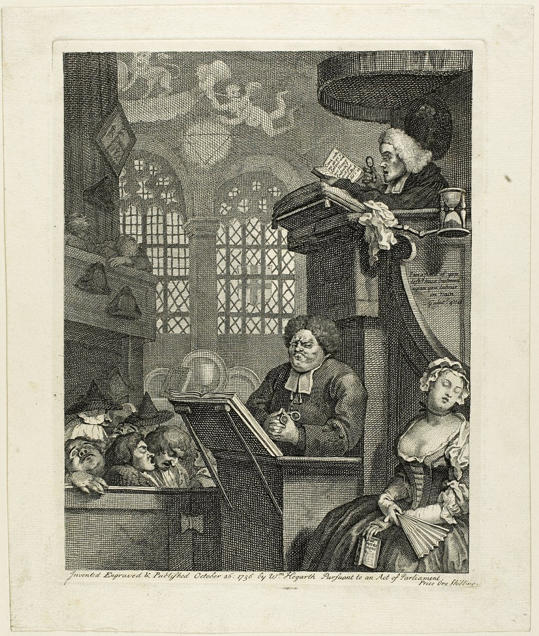 A Congregação Adormecida de William Hogarth
