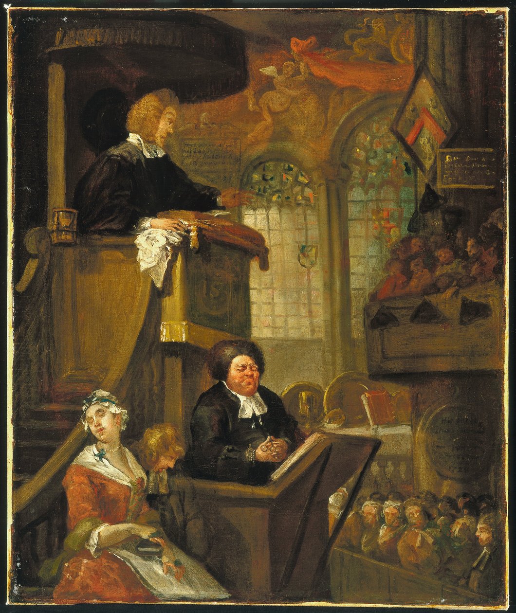 A congregação adormecida de William Hogarth