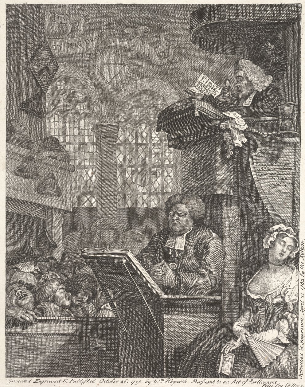 A Congregação Adormecida de William Hogarth