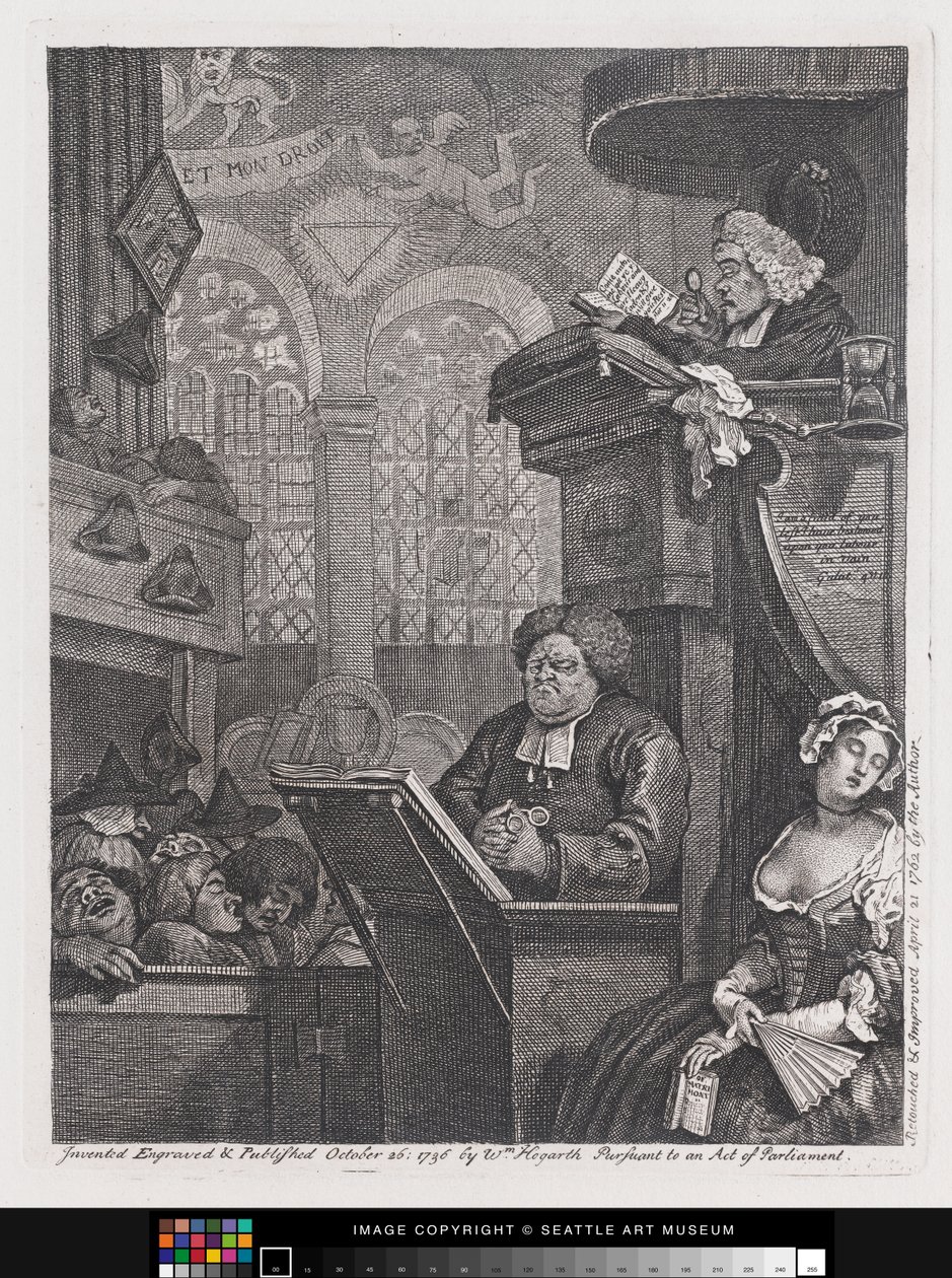 A Congregação Adormecida de William Hogarth