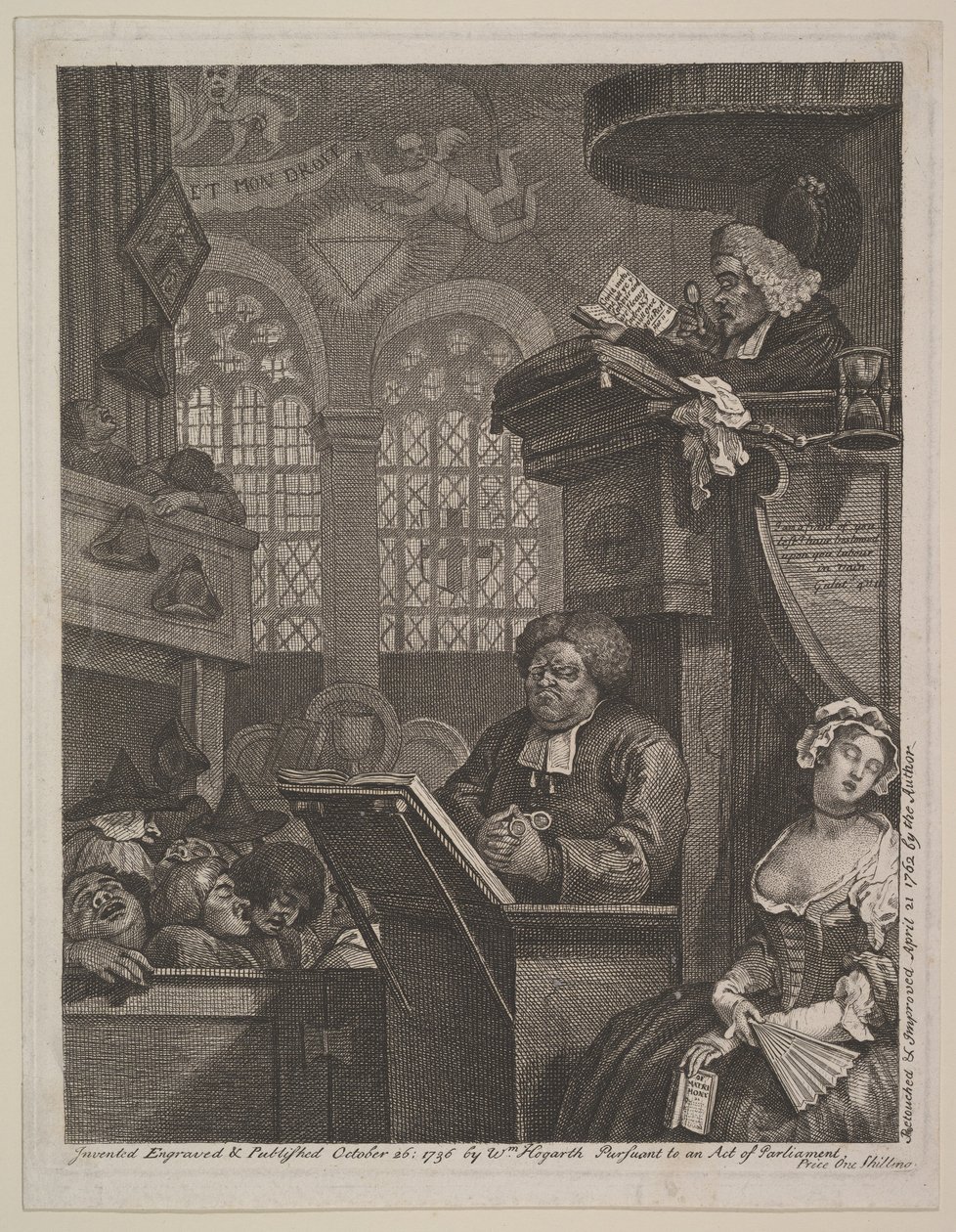A Congregação do Sono, 21 de abril de 1762. de William Hogarth