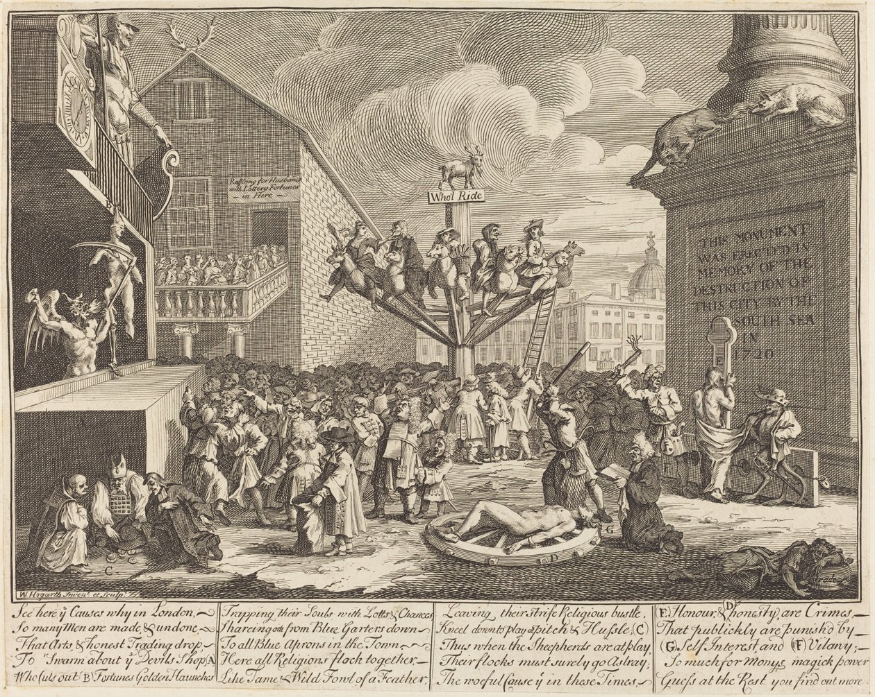 O esquema do Mar do Sul de William Hogarth