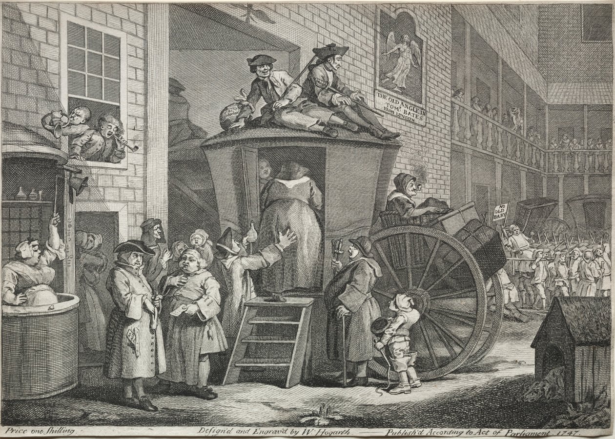 O treinador de palco, 1747. de William Hogarth