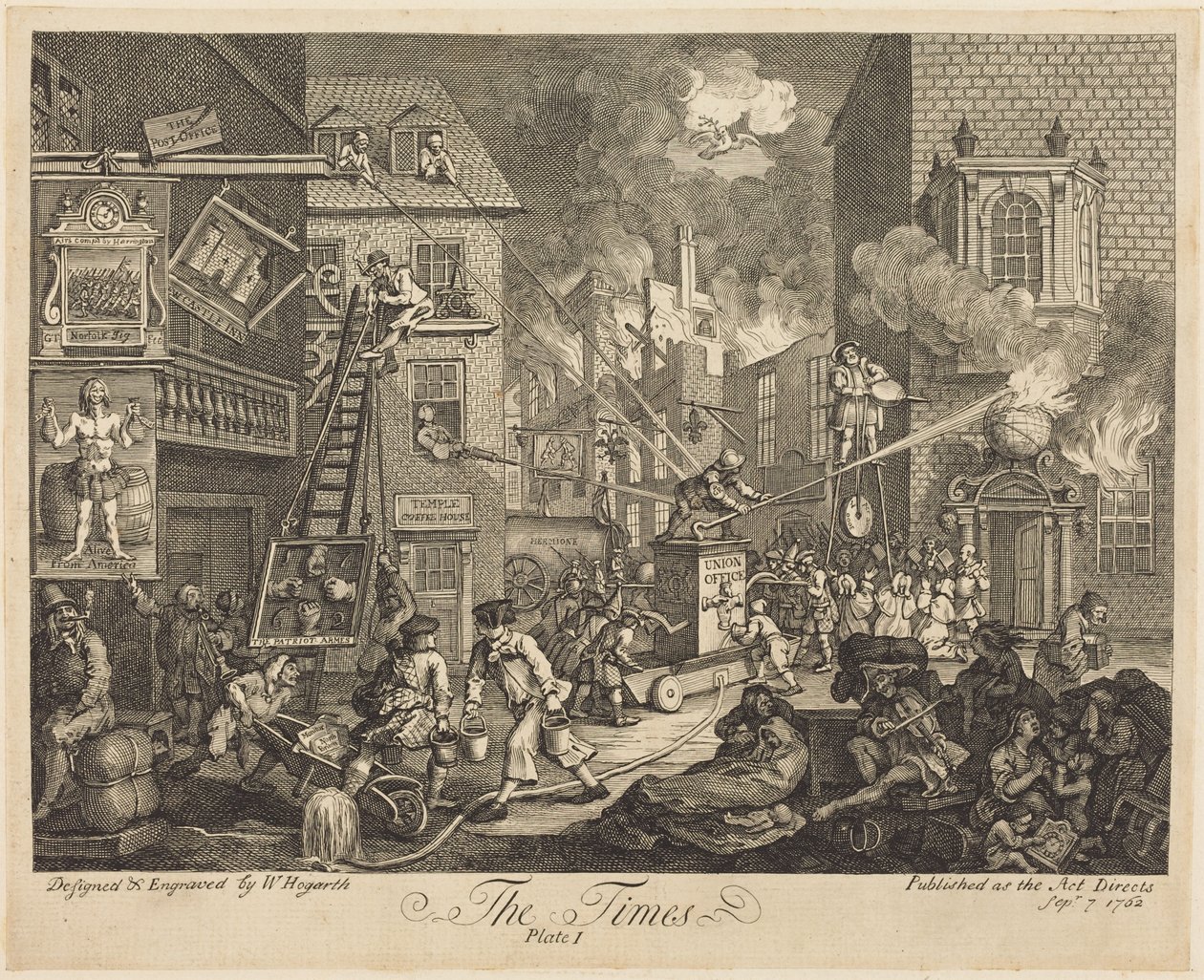 The Times, p. 1 de William Hogarth