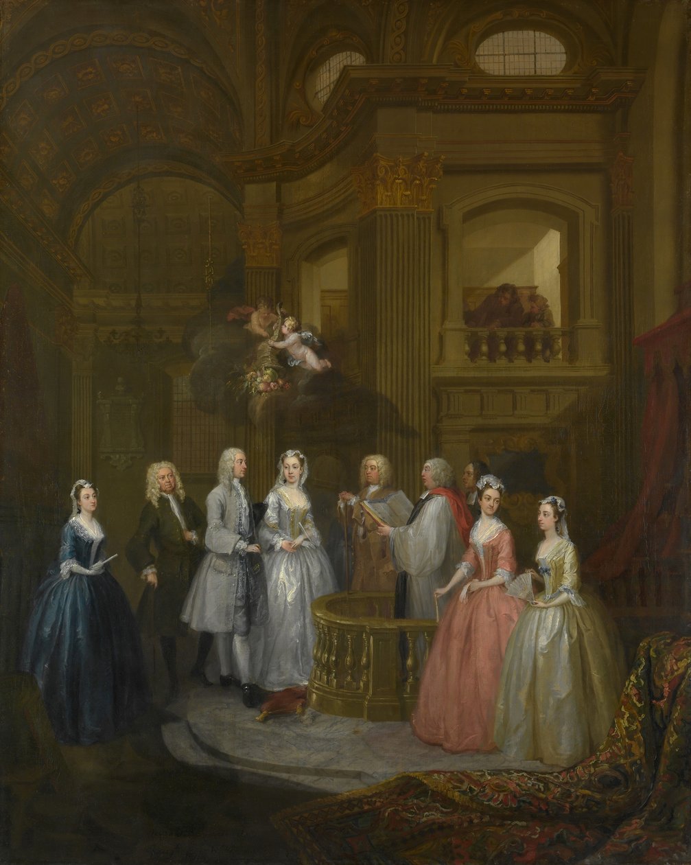 O casamento de Stephen Beckingham e Mary Cox, 1729. de William Hogarth