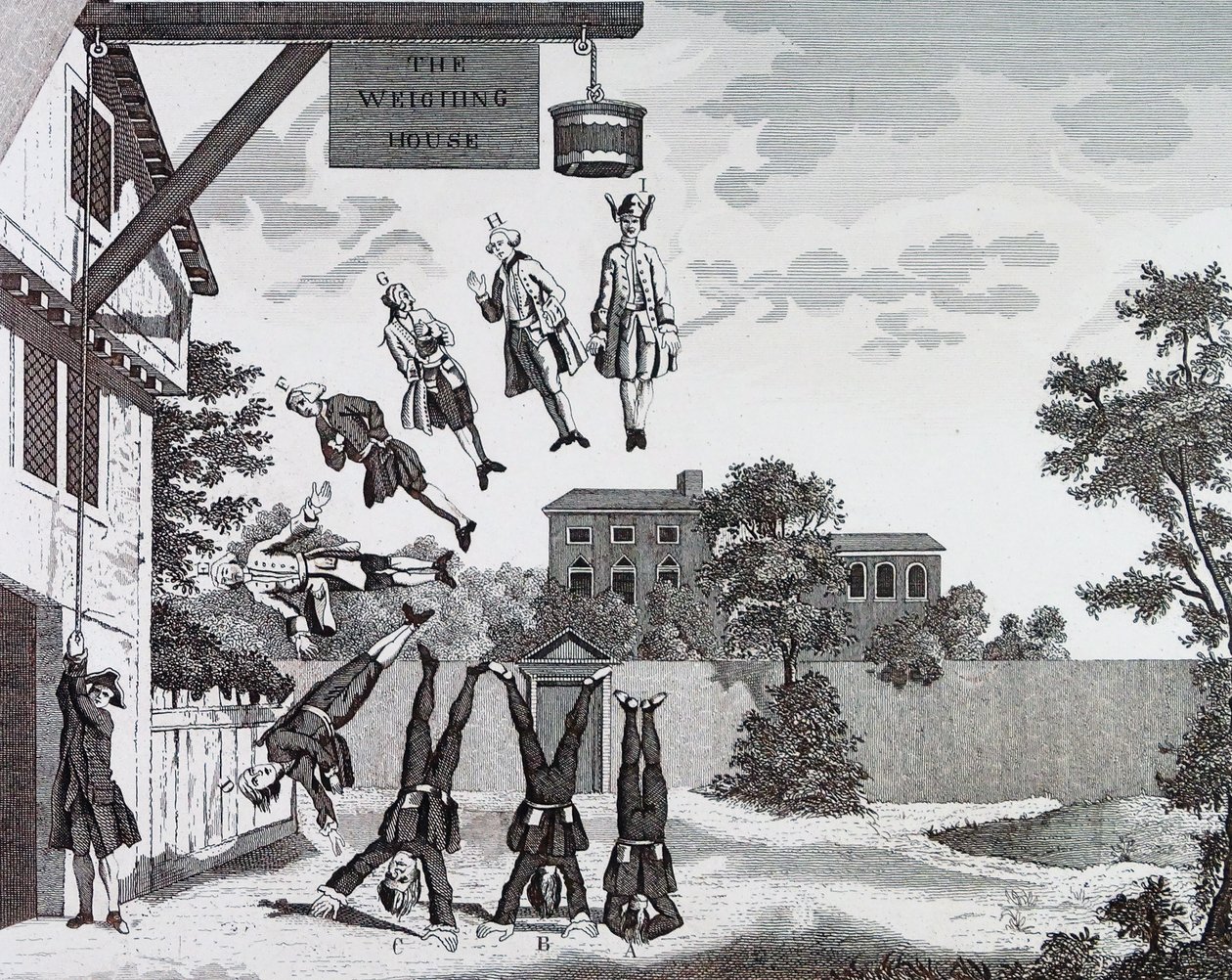 A Casa de Pesagem (gravidade absoluta) de William Hogarth de William Hogarth