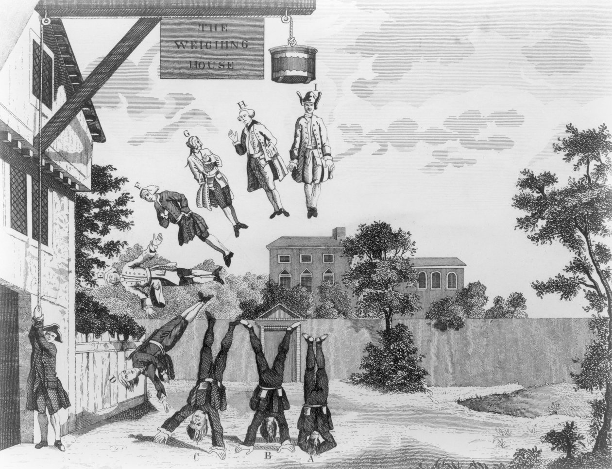 A casa de pesagem de William Hogarth