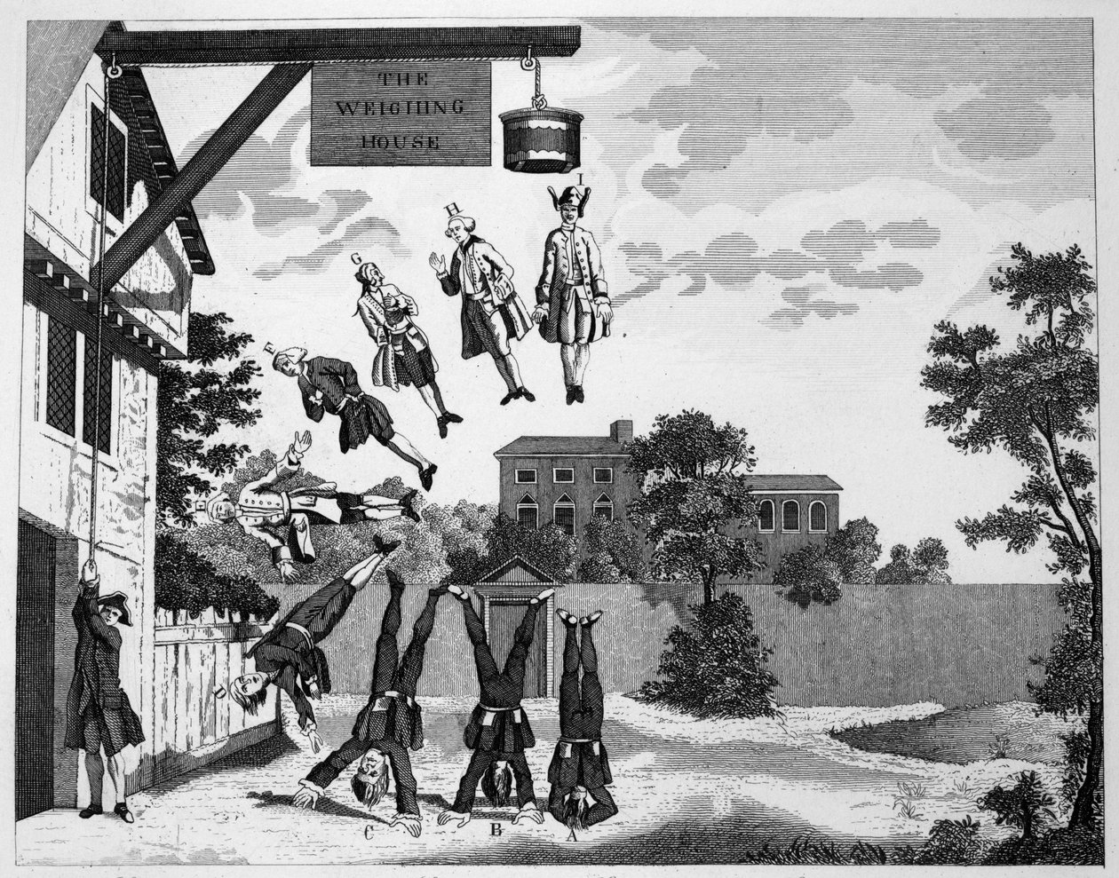 A casa de pesagem de William Hogarth