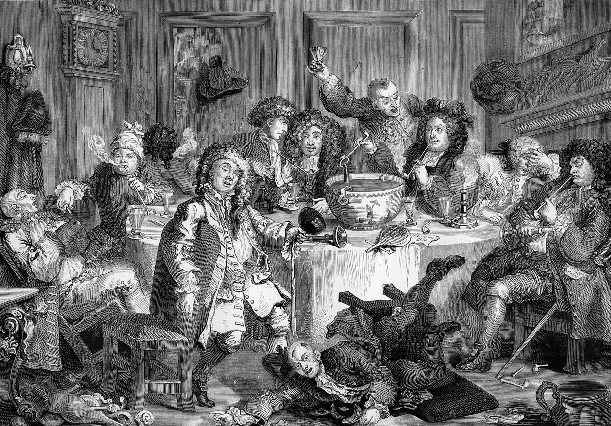 A conversa da meia-noite de William Hogarth de William Hogarth