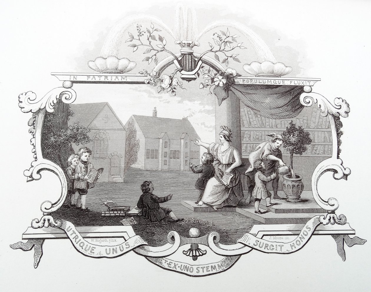 Bilhete para a festa escolar de Tiverton de William Hogarth