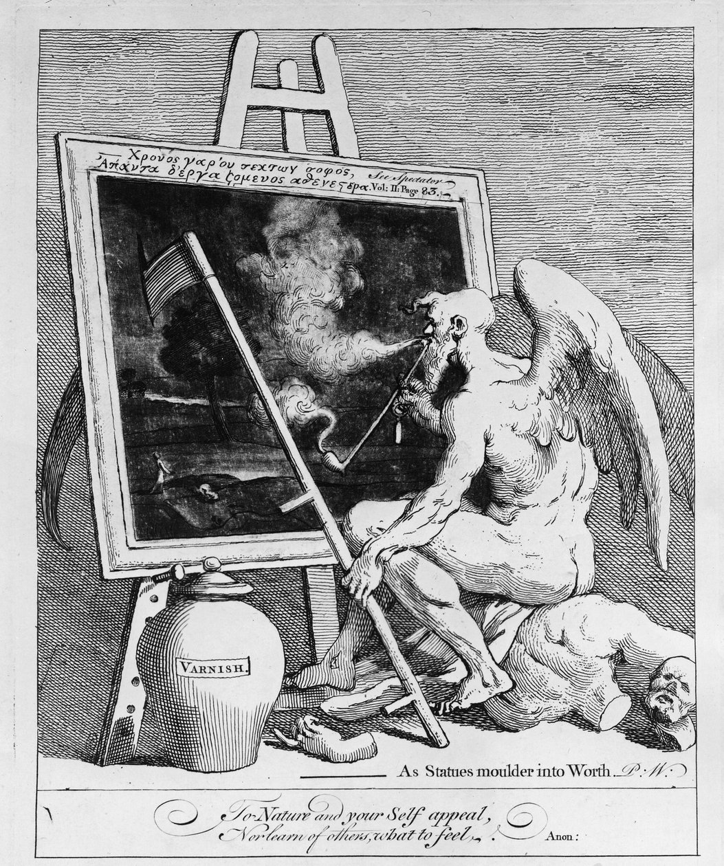 Tempo fumando uma imagem, 1761 de William Hogarth