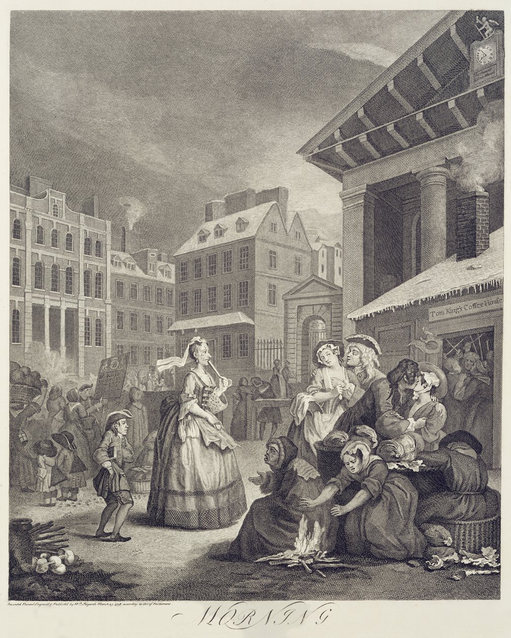 Horas do dia: Manhã (gravação) de William Hogarth