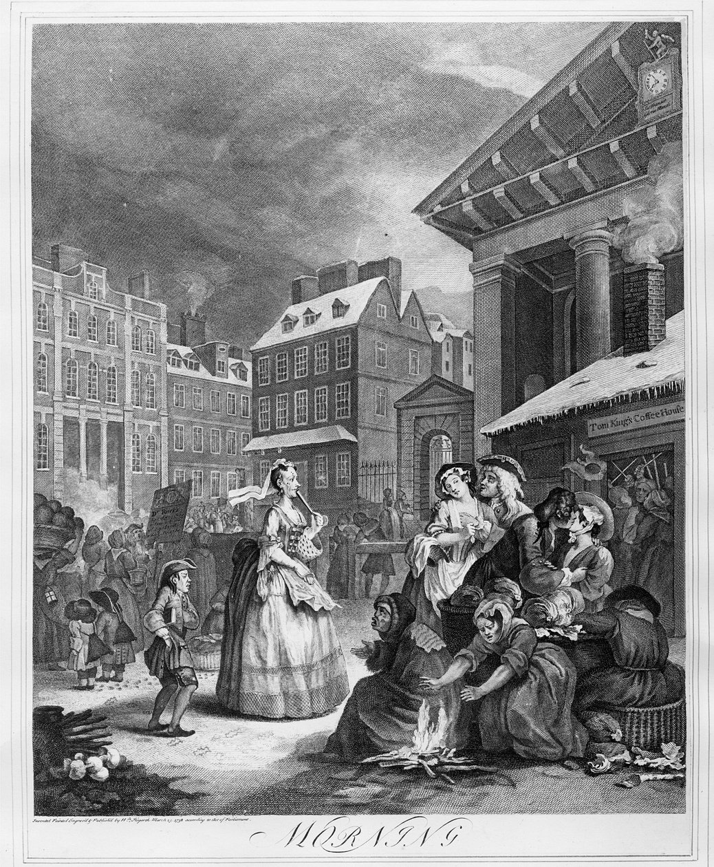 Horas do dia, manhã de William Hogarth