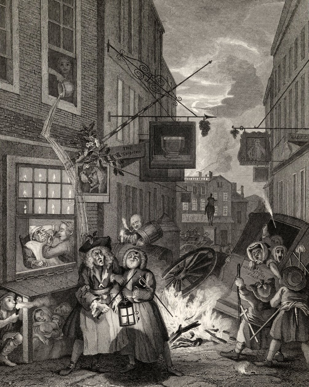 Times of the Day: Noite, de "As obras de William Hogarth", publicado em 1833 de William Hogarth